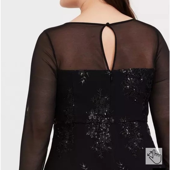 Torrid Special Occasion Black Sequin and Mesh Gown NWT - Picture 10 of 11